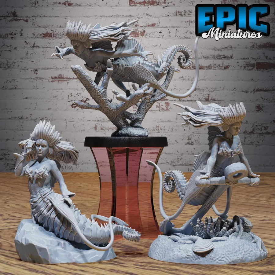 Seahorse Mermaid Swimming / Seahorse Mermaid Anchor / Seahorse Mermaid Outside Set