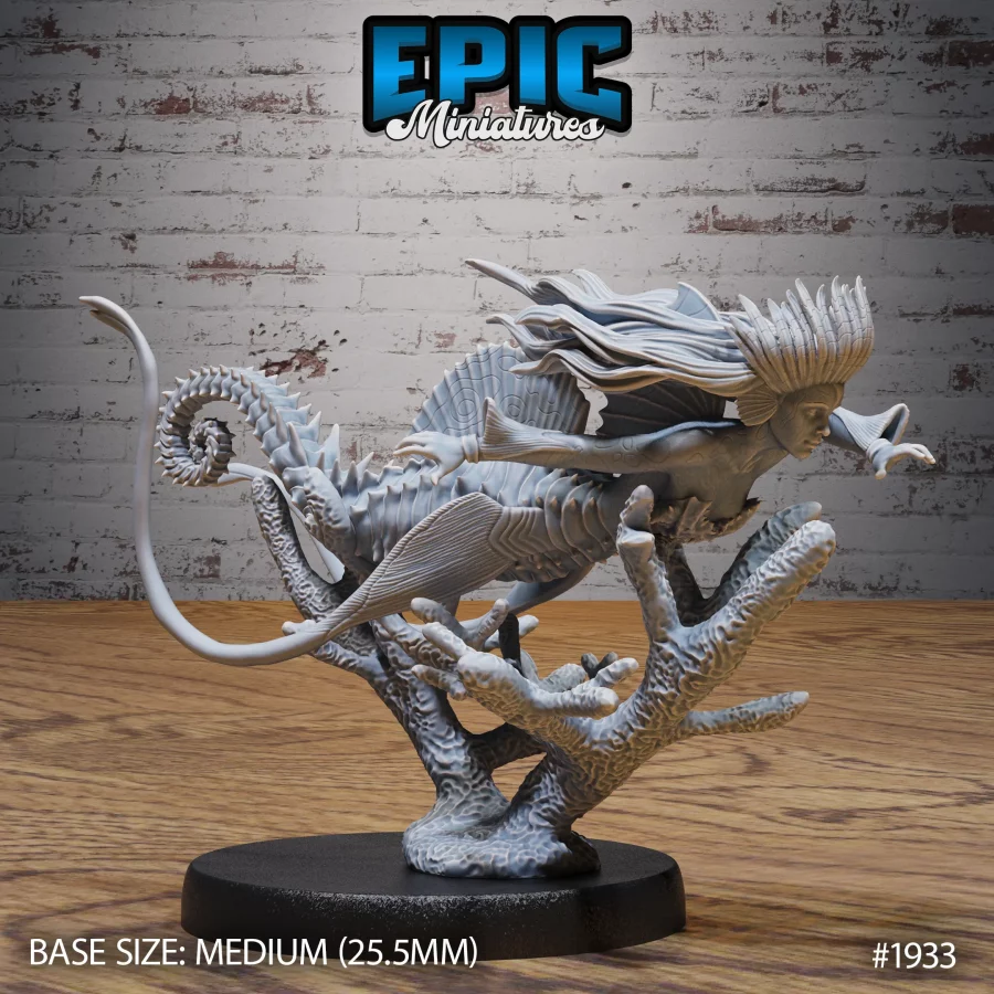 Seahorse Mermaid Swimming (Medium)