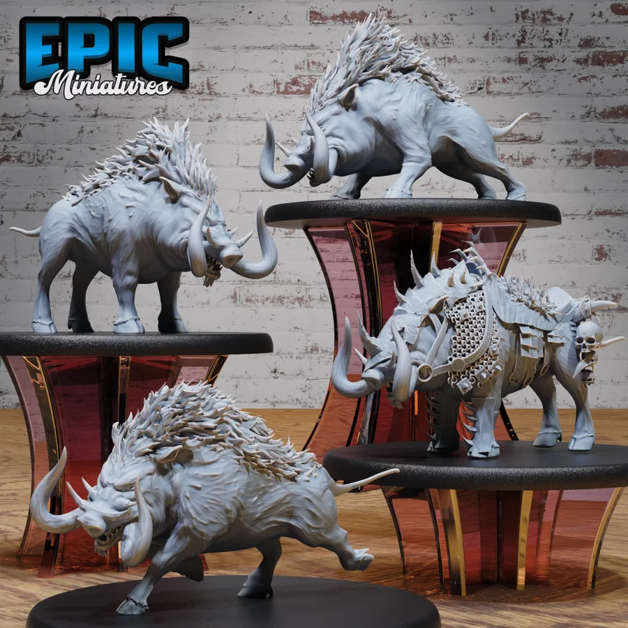 Forest Boar Standing / Forest Boar Attacking / Forest Boar Running / Forest Boar Mount Set