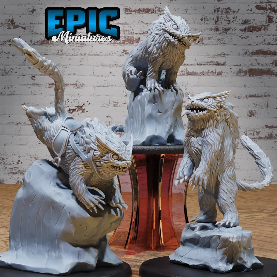Owlcat Sitting / Owlcat Mount / Owlcat Standing Set