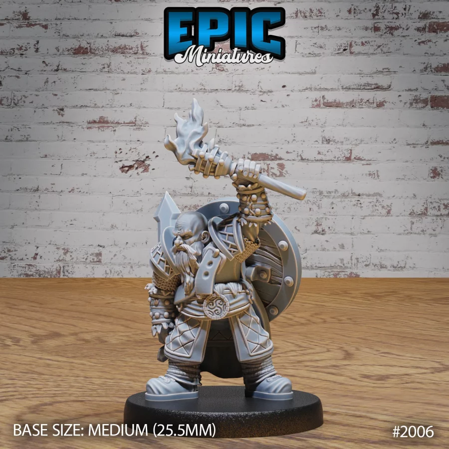 Dwarf Army Torch & Sword (Medium)