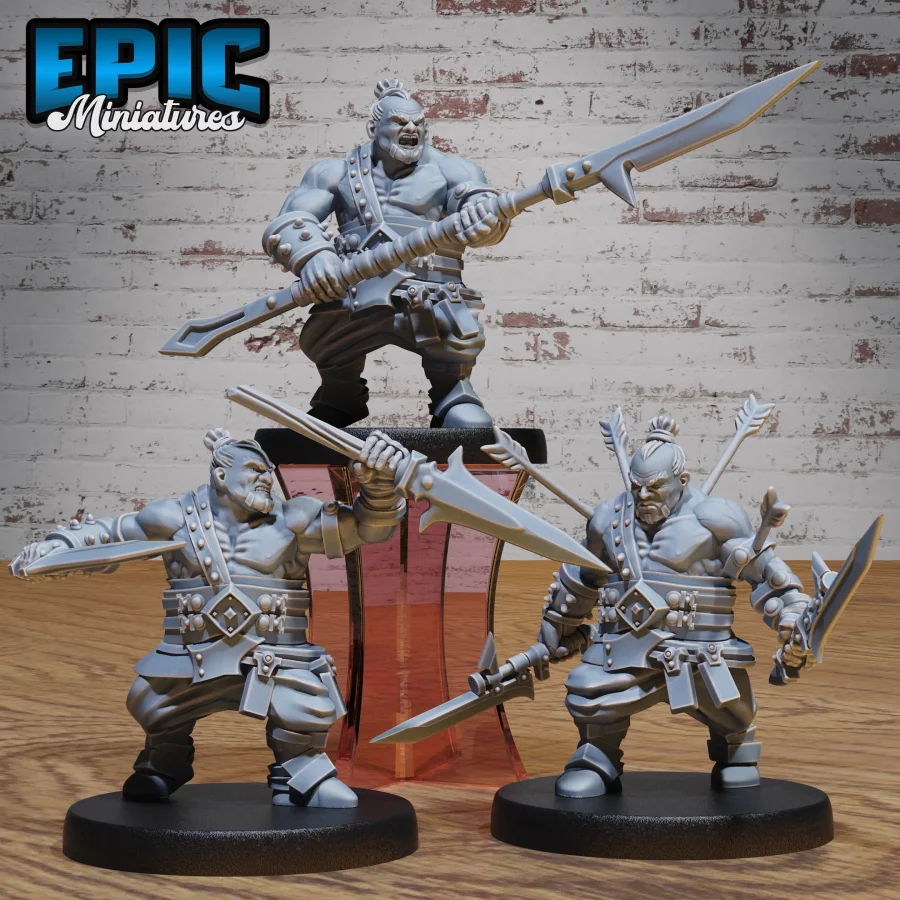 Bulky Dwarf Spear / Bulky Dwarf Fighting / Bulky Dwarf Last Stand Set