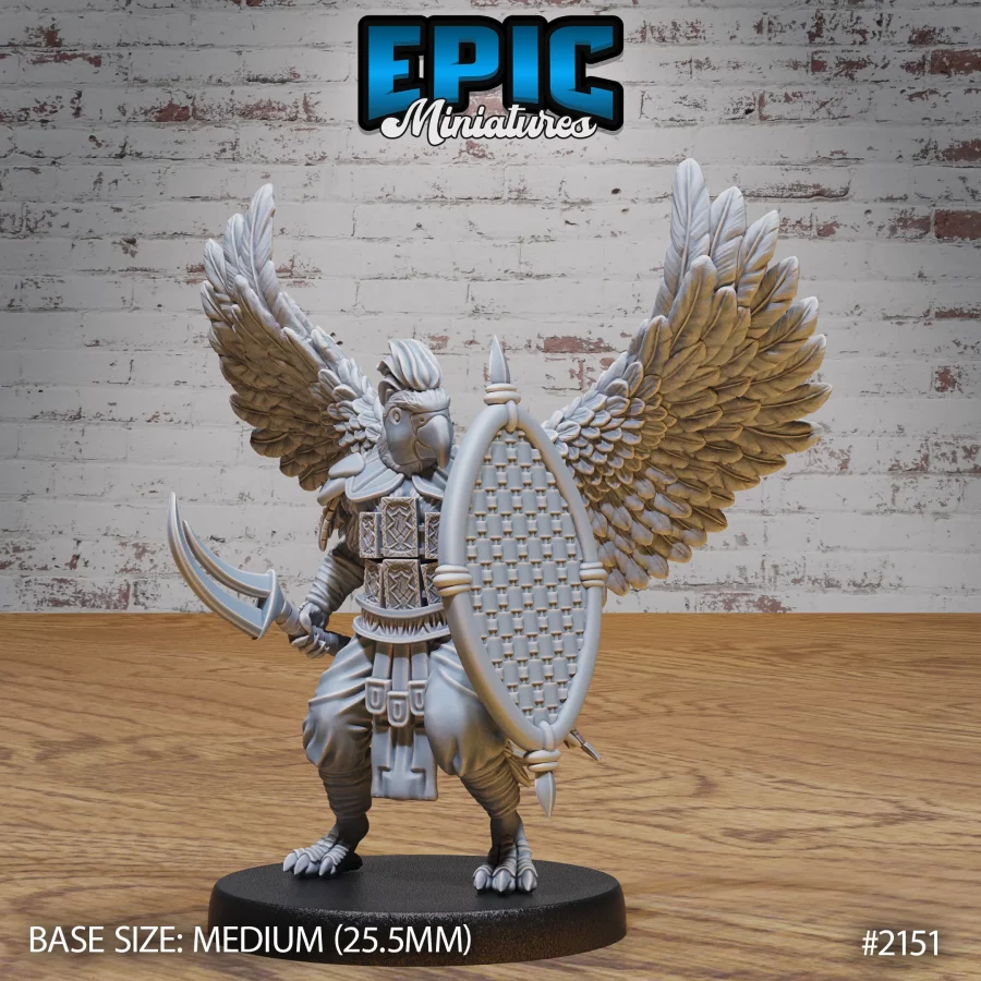 Parrot Folk Warrior (Medium)