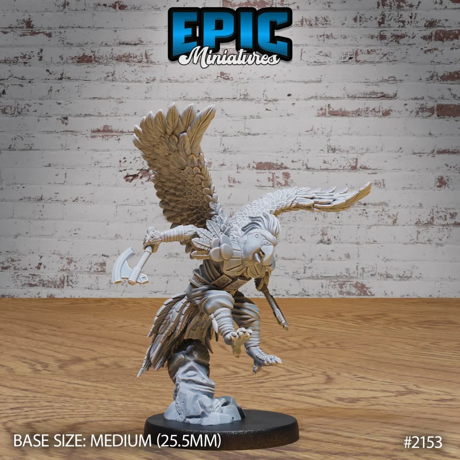 Parrot Folk Warrior Flying (Medium)