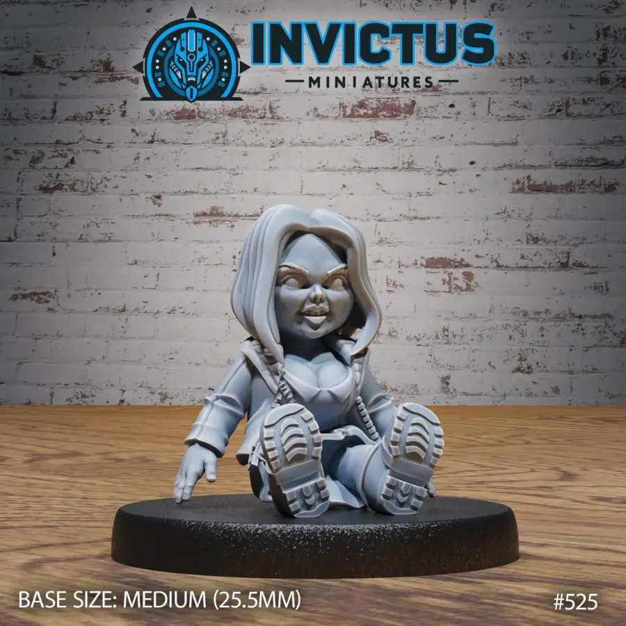 Evil Doll Girl Sitting (Medium)