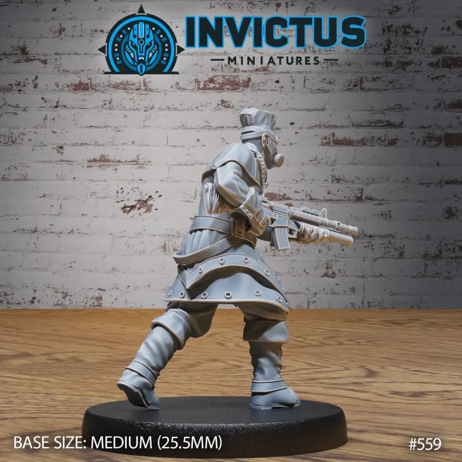 Gas Mask Soldier Running (Medium) - Image 2