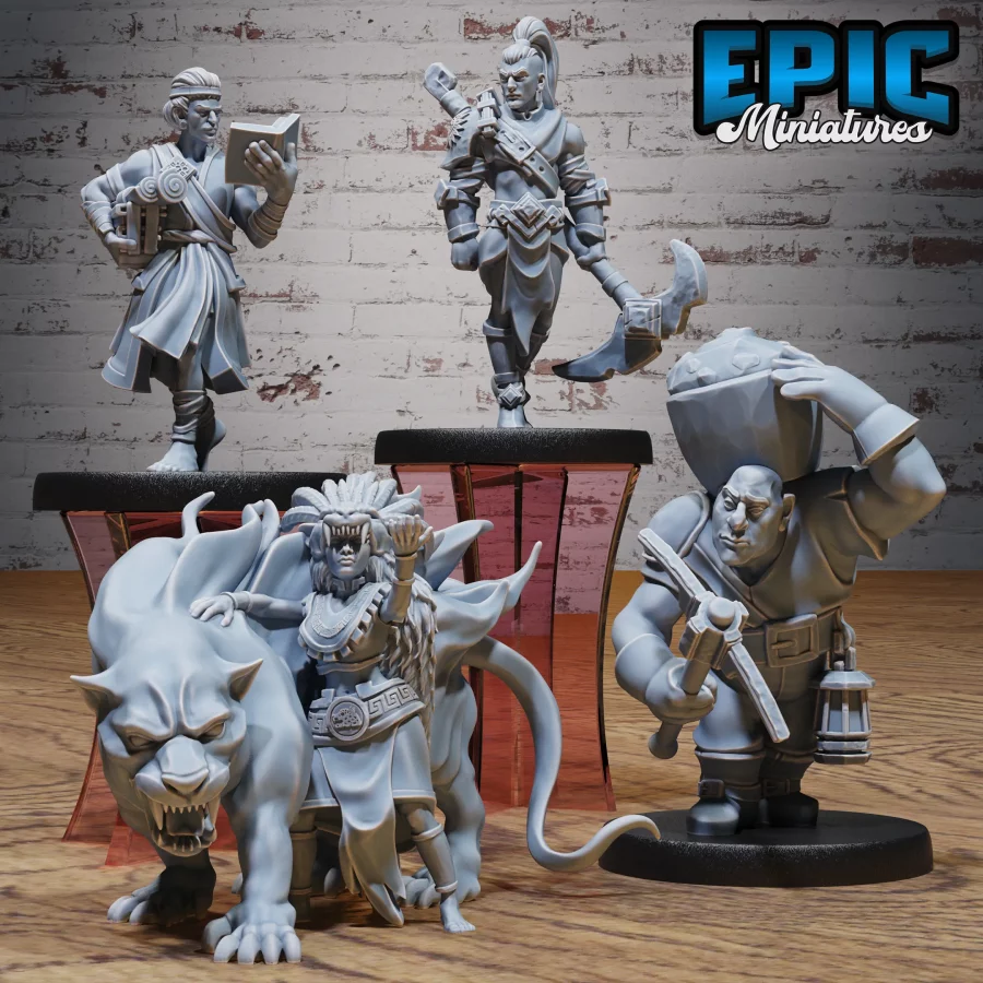 Aztec Tribe Sun Reaper / Aztec Tribe Beast Summoner / Aztec Tribe Scholar / Aztec Tribe Miner Set