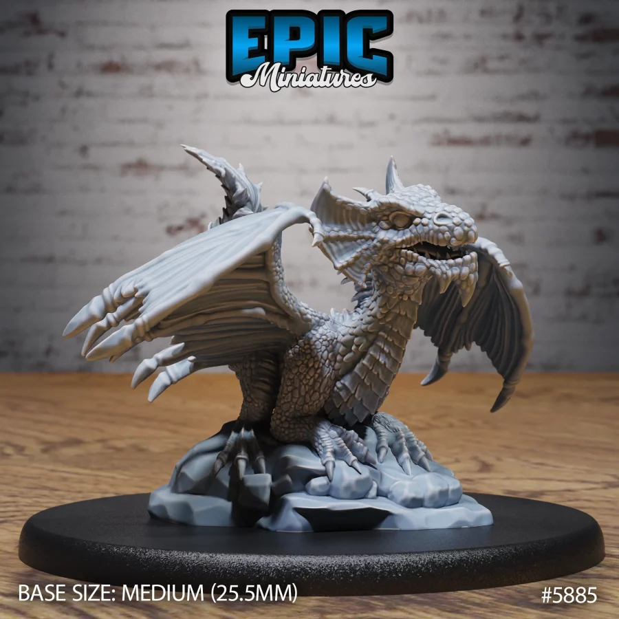 Brass Dragon Wyrmling Sitting (Medium)
