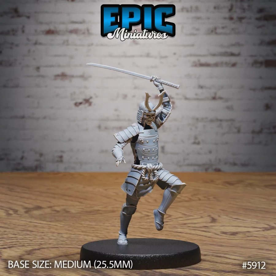 Animated Samurai Armor Jump (Medium)