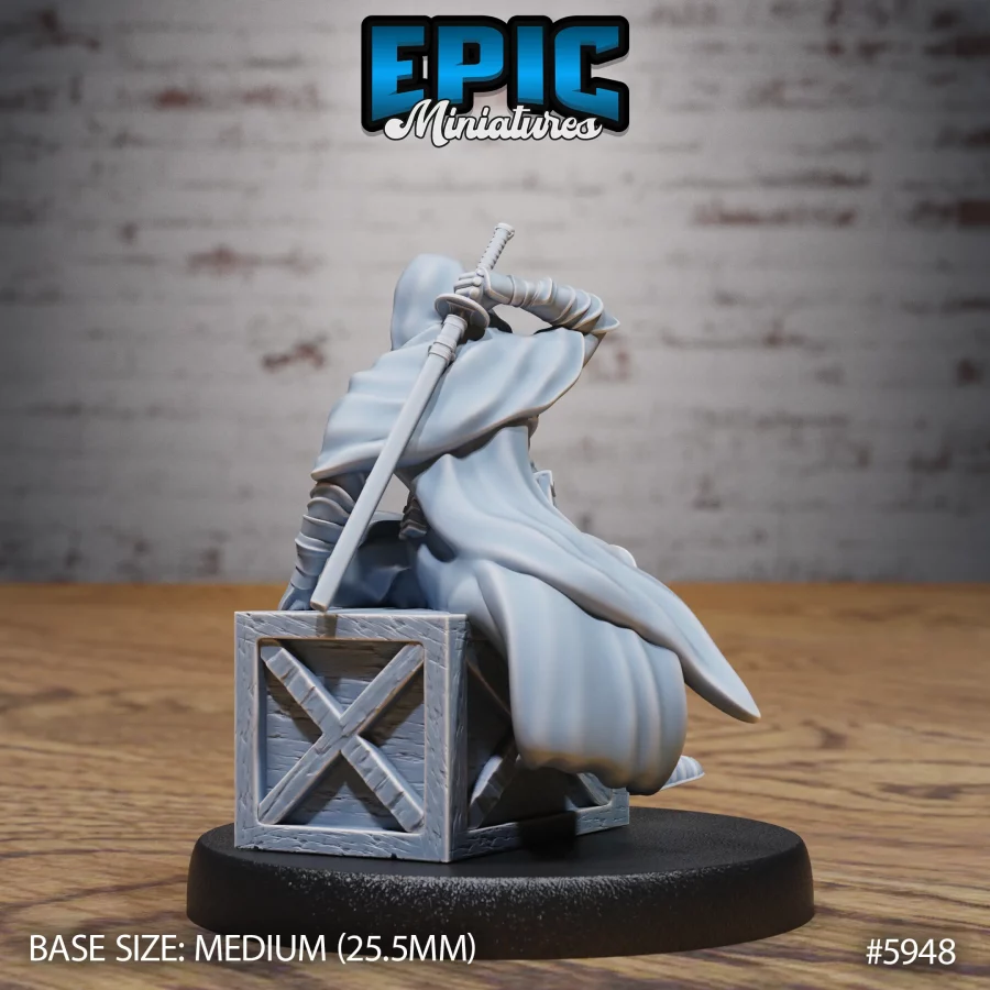 Hooded Ninja Sitting (Medium) - Image 2