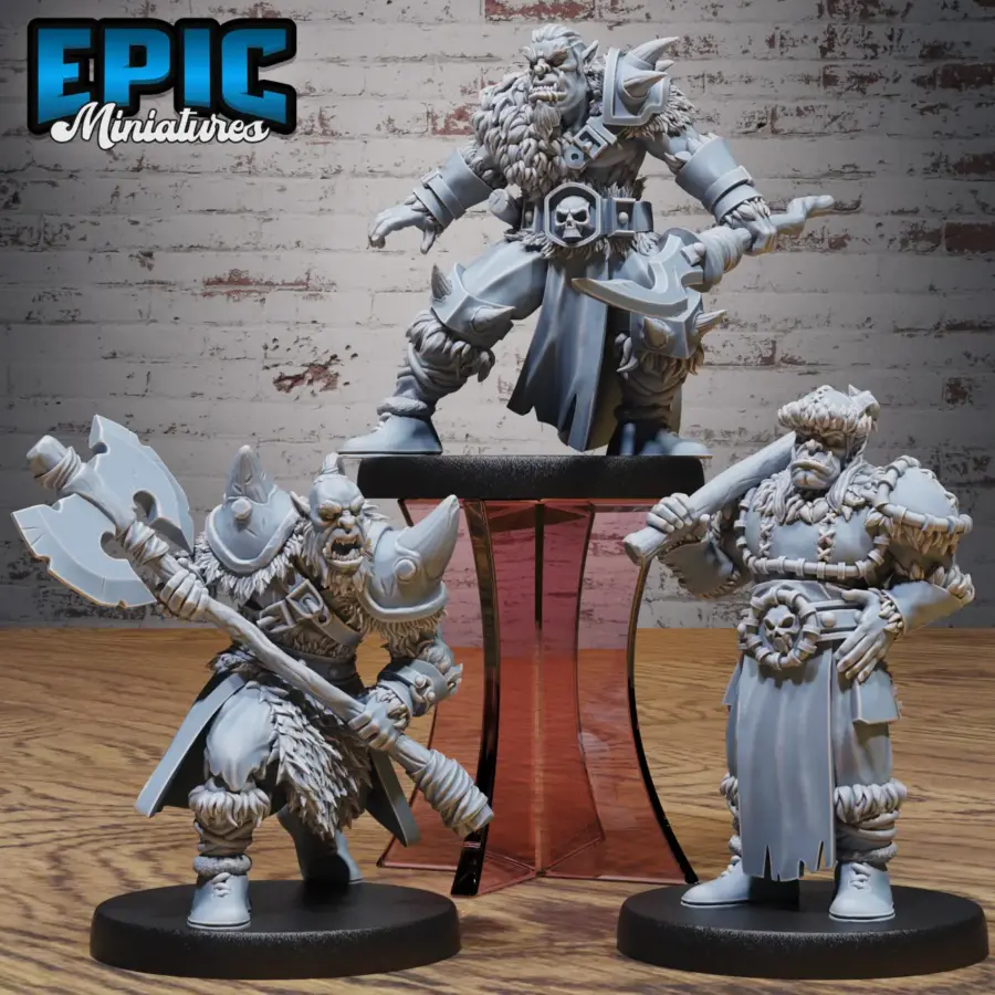 Snow Orc Axe / Snow Orc Club / Snow Orc Spear Set
