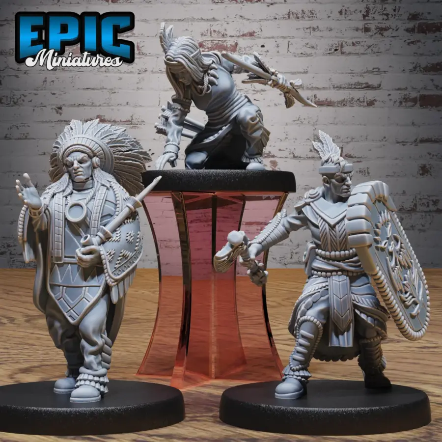 Native Tribe Chief / Native Tribe Warrior / Native Tribe Huntress Set