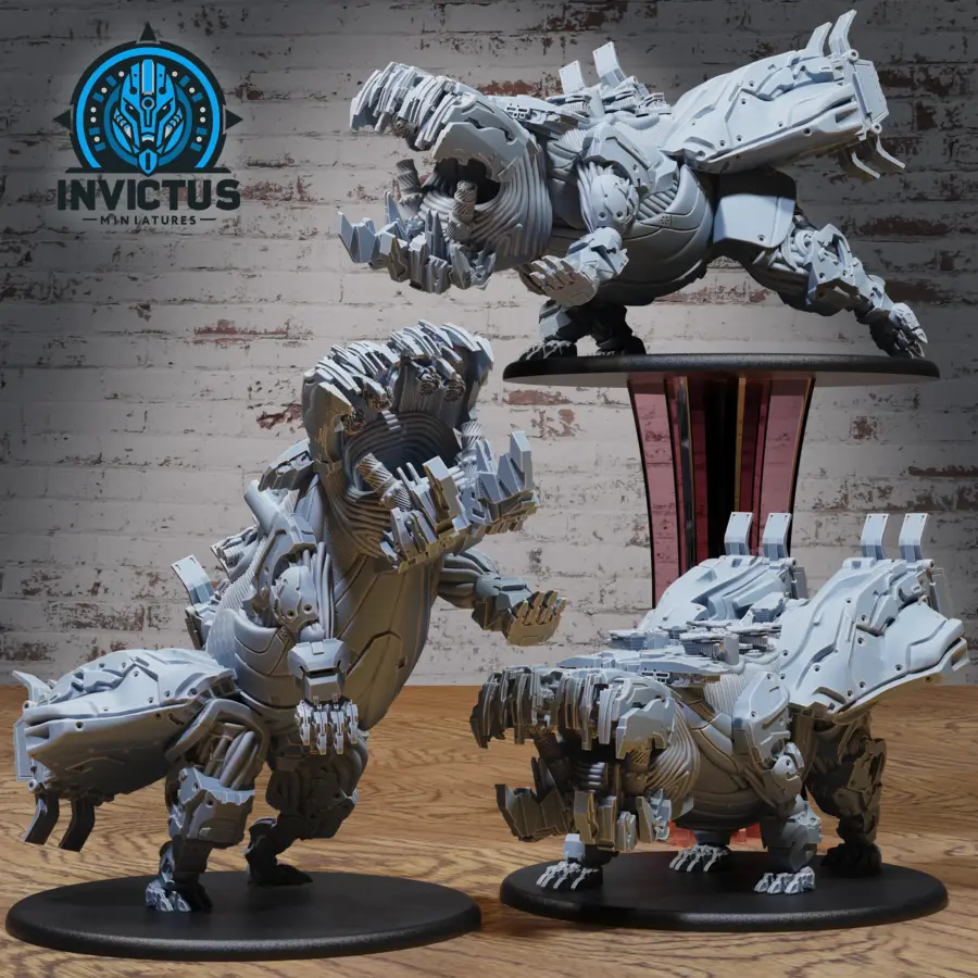 Robo Hippo (Huge) - 2 variation / Robo Hippo Attack (Huge) - 2 variation / Robo Hippo Running Set
