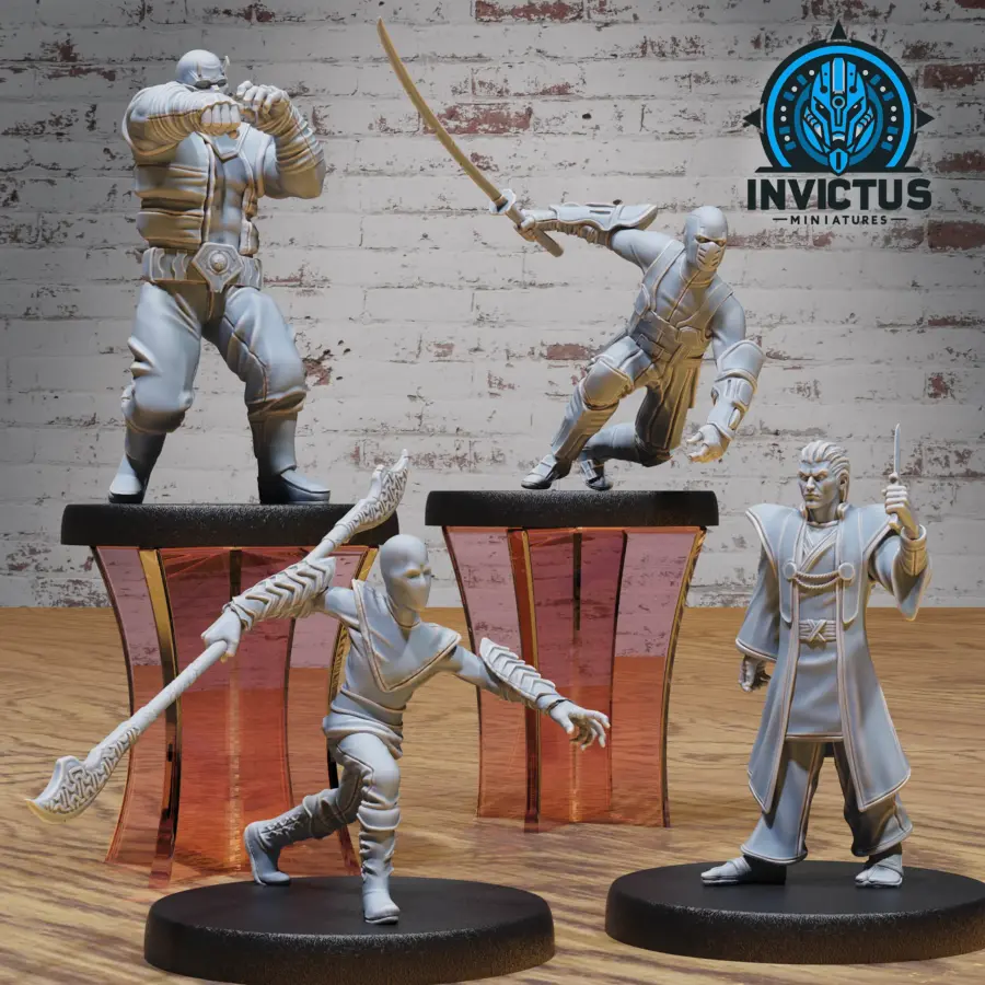 Ninja Clan Shapshifter / Ninja Clan Assasin / Ninja Clan Brute / Ninja Clan Chief (Medium) - 2 Variation Set