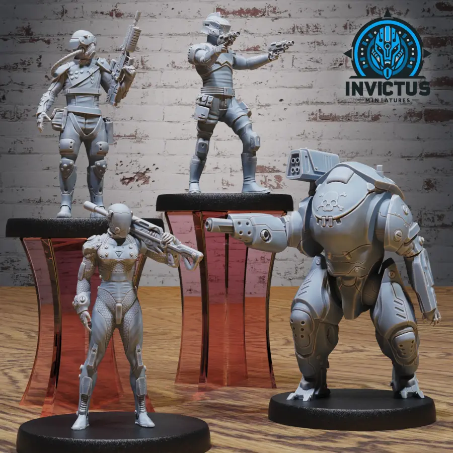 Crimson Squad Pilot / Crimson Squad Robot / Crimson Squad Scout / Crimson Squad Spy Set
